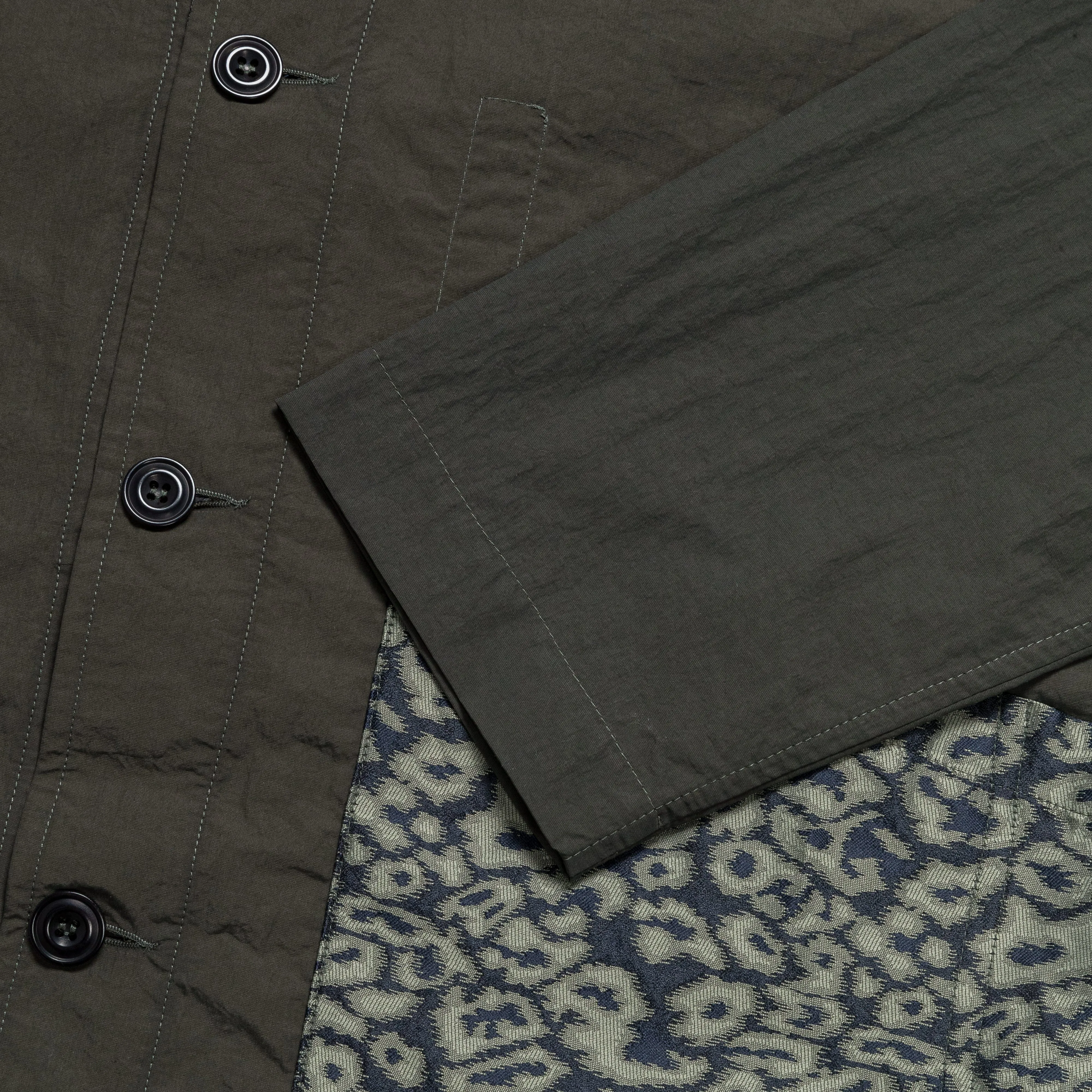 3 Pocket Collared Cardigan - Navy/Olive