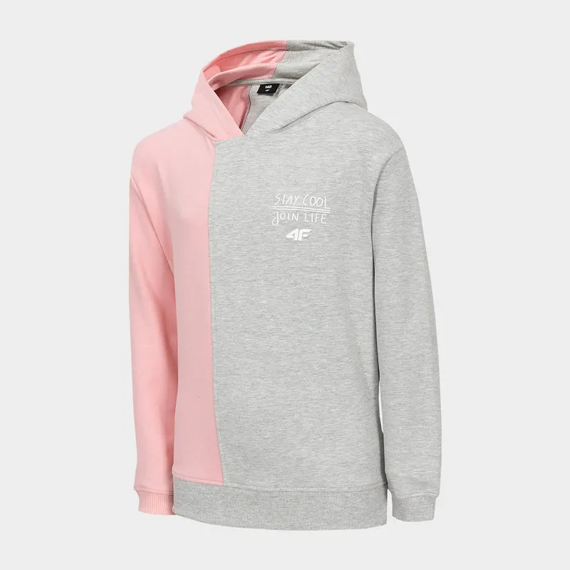 4F Grey with Pink Stay Cool Hoodies 691