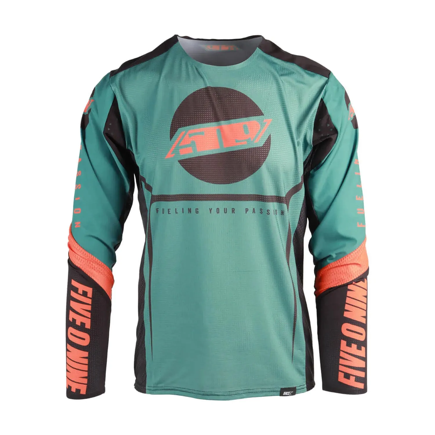 509  Race 5 Jersey Long Sleeve Drop Tail Perforated Lightweight Sci-Fi Green