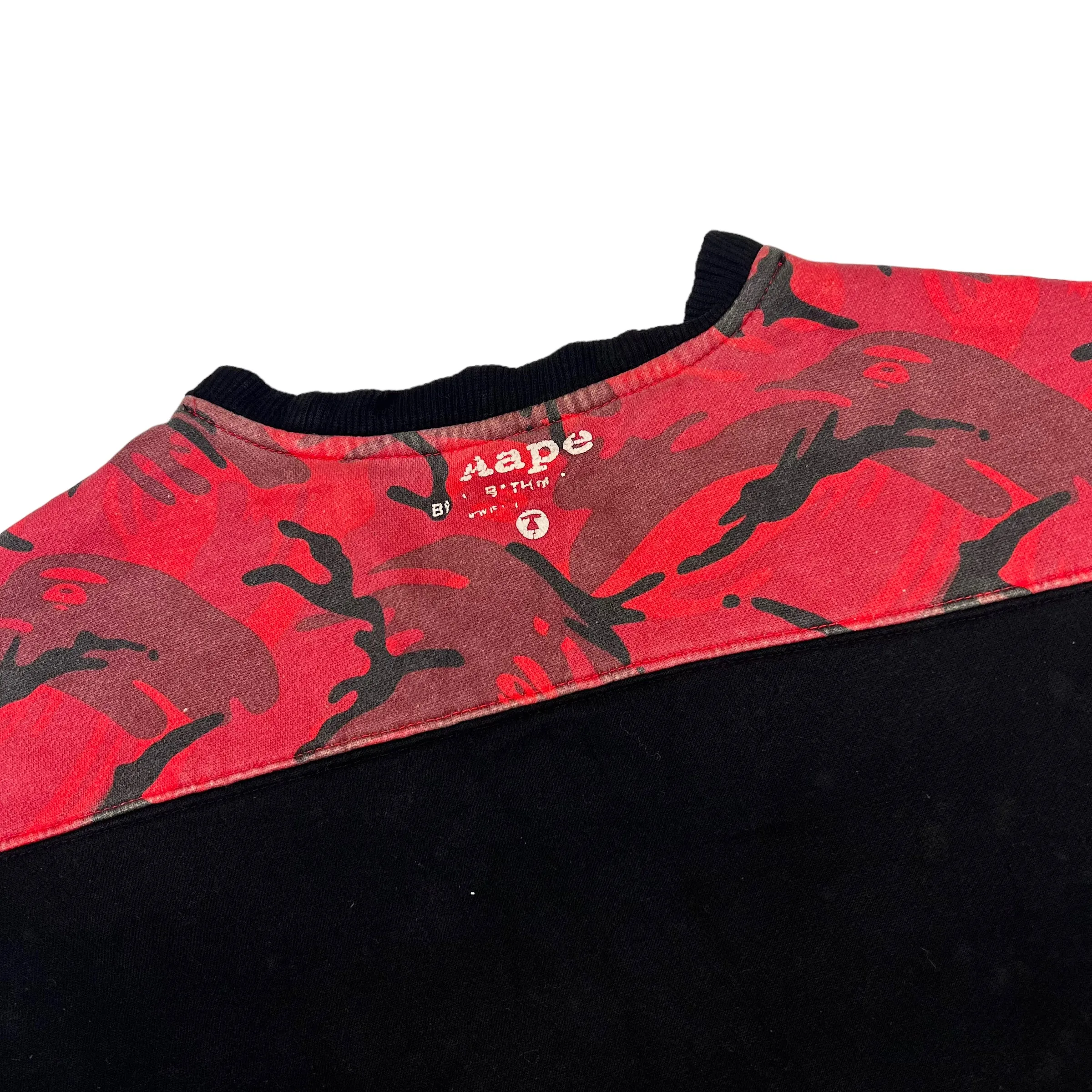 Aape Black & Red Big Logo Sweatshirt