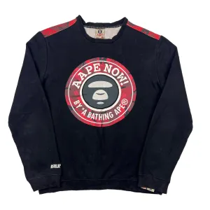 Aape Black & Red Big Logo Sweatshirt