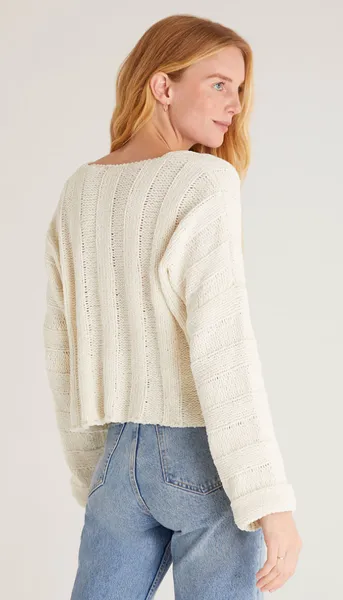 Amata V Neck Sweater White