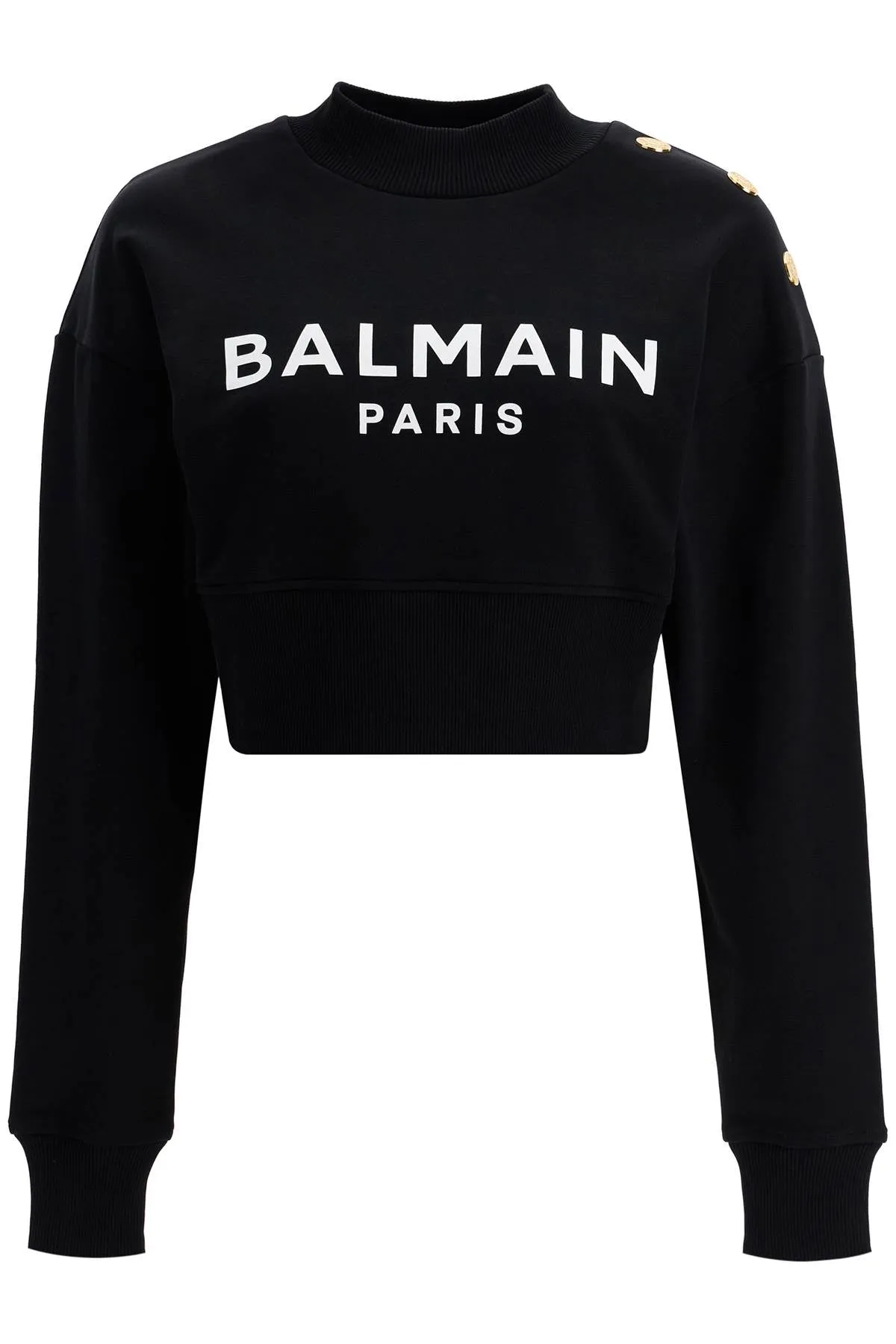 BALMAIN "cropped sweatshirt with buttons