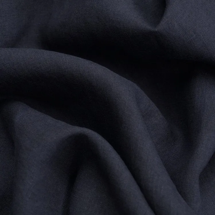 Bedford Dark Navy Washed Linen