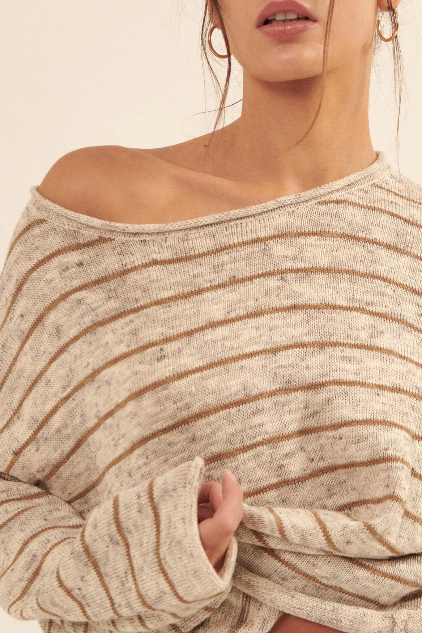 Best Day Ever Oversized Striped Knit Sweater