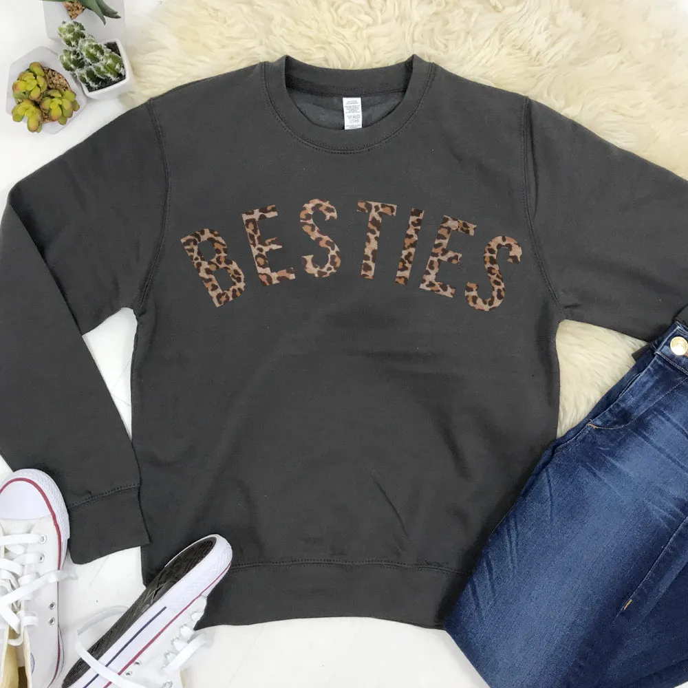 Besties Leopard Matching Sweatshirts (MRK X)