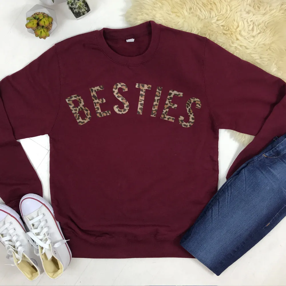 Besties Leopard Matching Sweatshirts (MRK X)