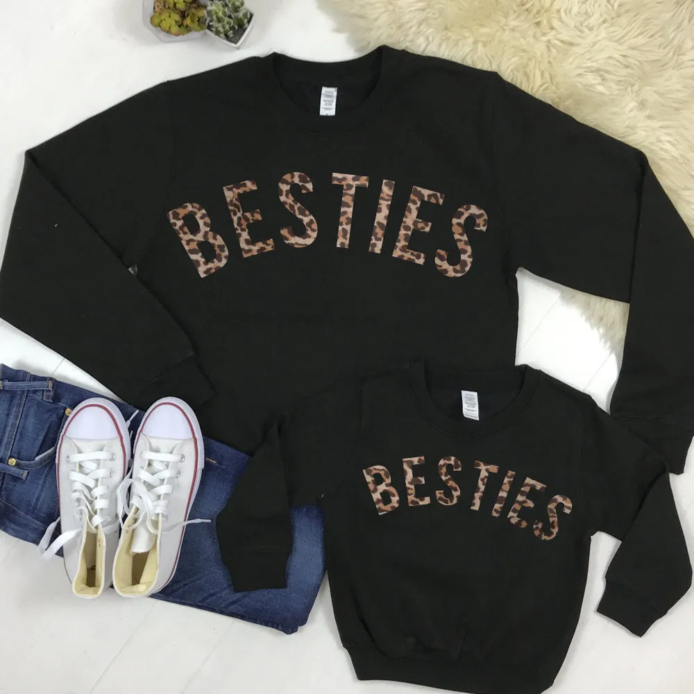 Besties Leopard Matching Sweatshirts (MRK X)