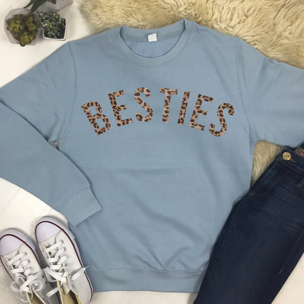 Besties Leopard Matching Sweatshirts (MRK X)