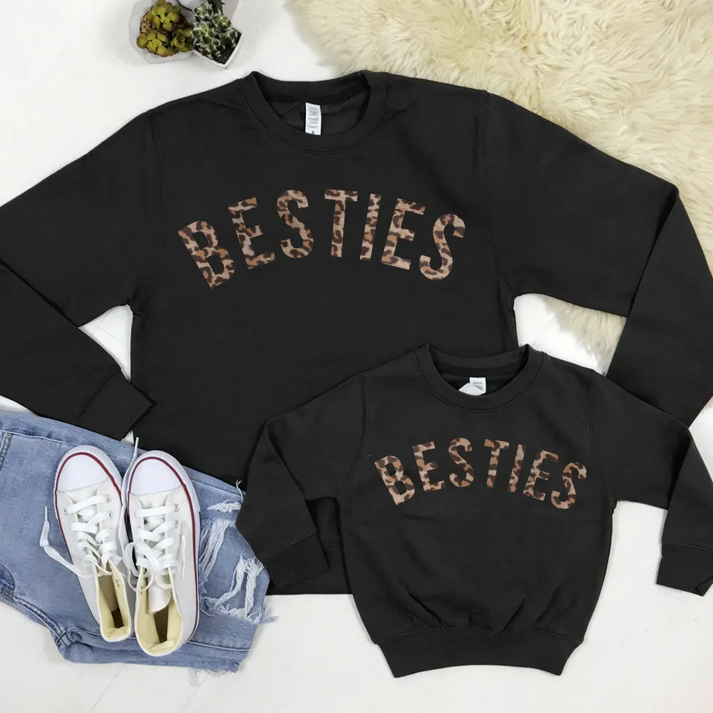 Besties Leopard Matching Sweatshirts (MRK X)