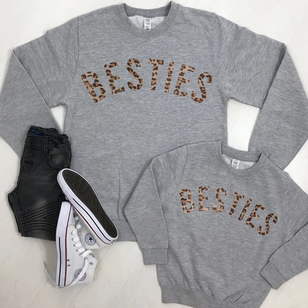 Besties Leopard Matching Sweatshirts (MRK X)