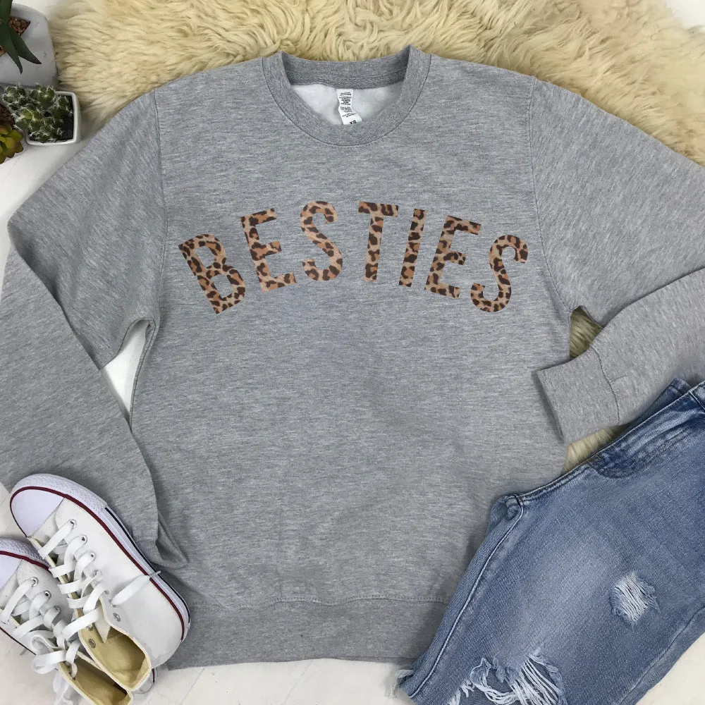 Besties Leopard Matching Sweatshirts (MRK X)