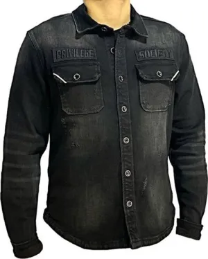 Black Oil - Button Up Denim Shirt