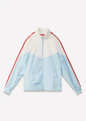 Blank State Men's Retro Swishy Track Jacket in Sky Blue