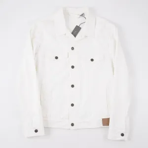 Boglioli Cream White Denim Jean Jacket