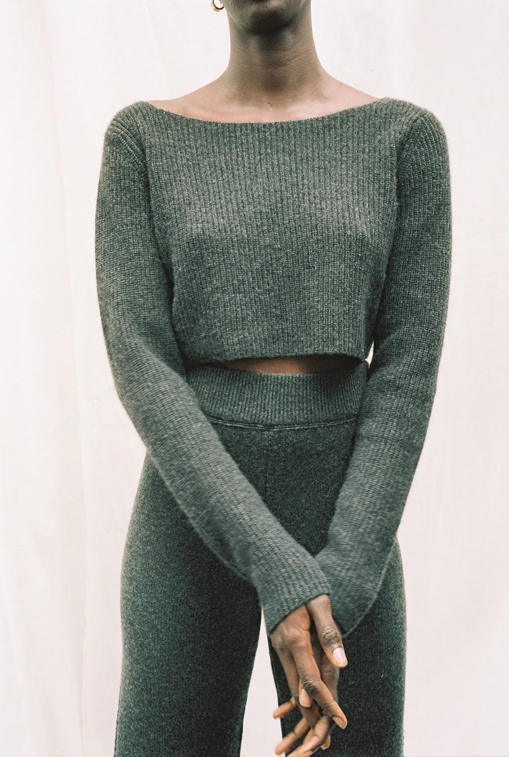 CANNES cashmere cropped sweater