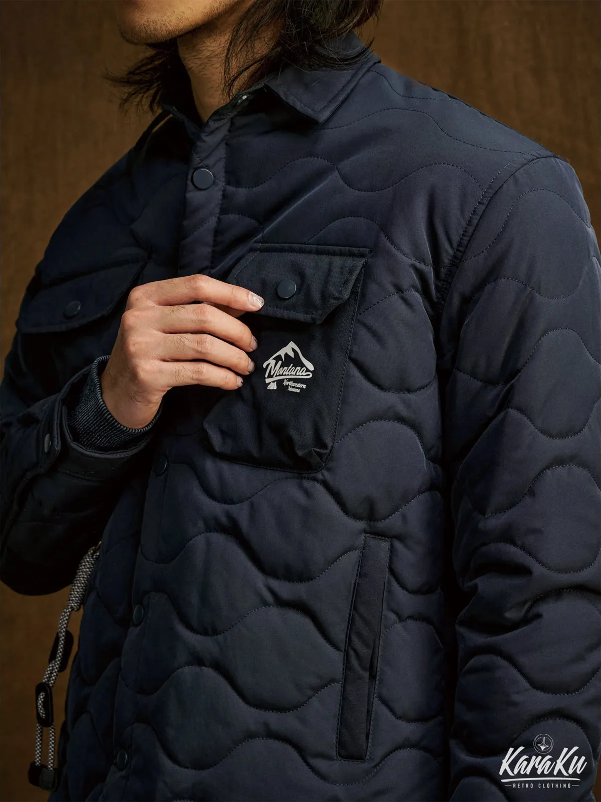 Carabiner Accent Mountain Quilted Work Jacket