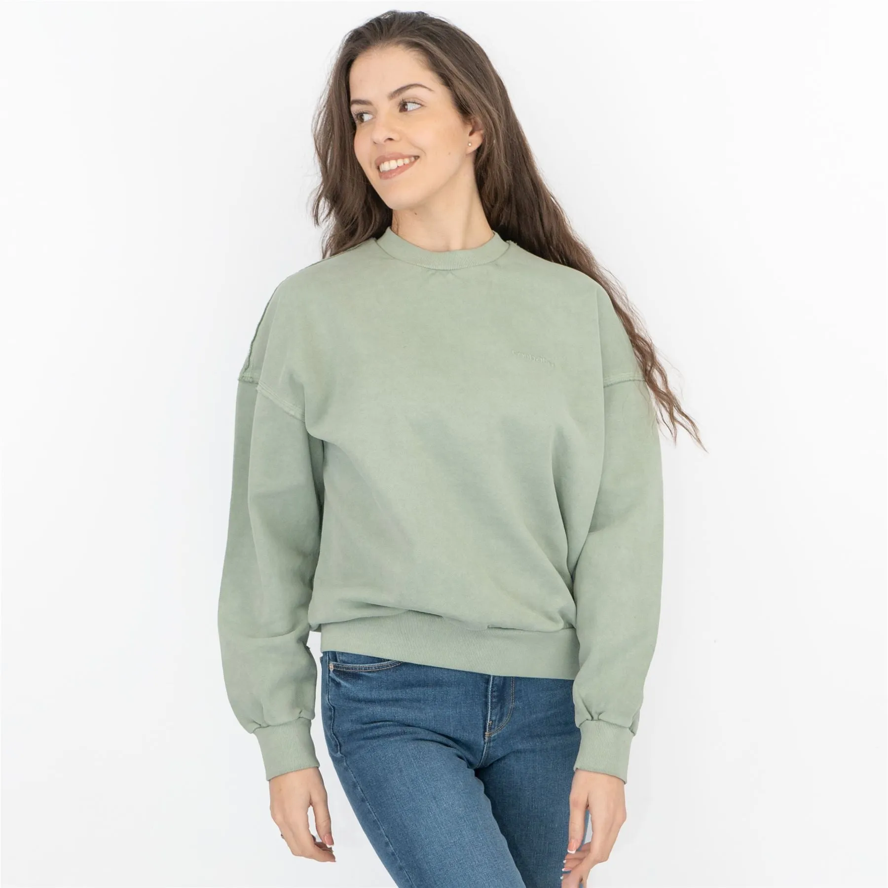 Carhartt Women Green Sweatshirts Long Sleeve Tops