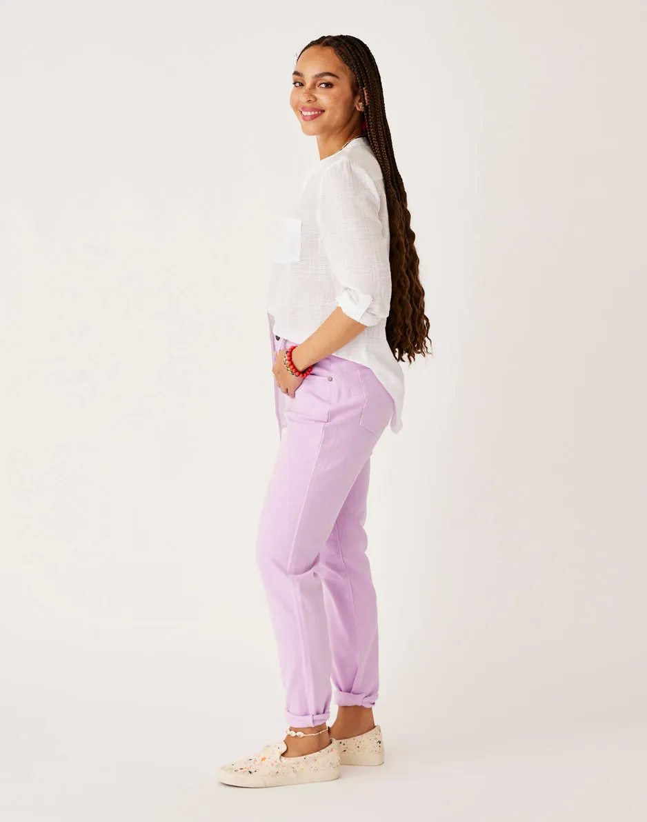 Carson Hi Rise Jean: Soft Lilac