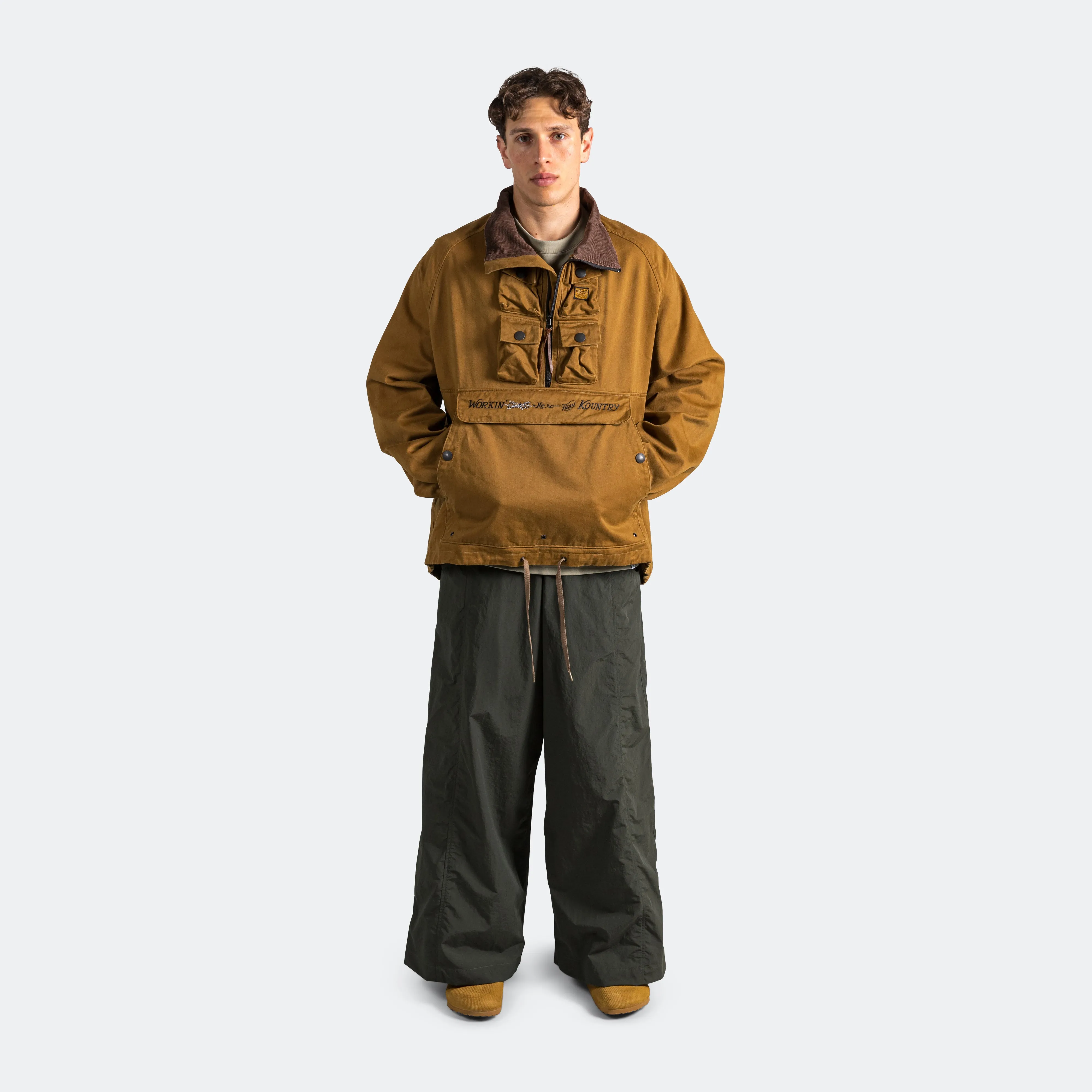 Chino NICKLE 6 Anorak(WORKING Embroidery) - Camel/Navy