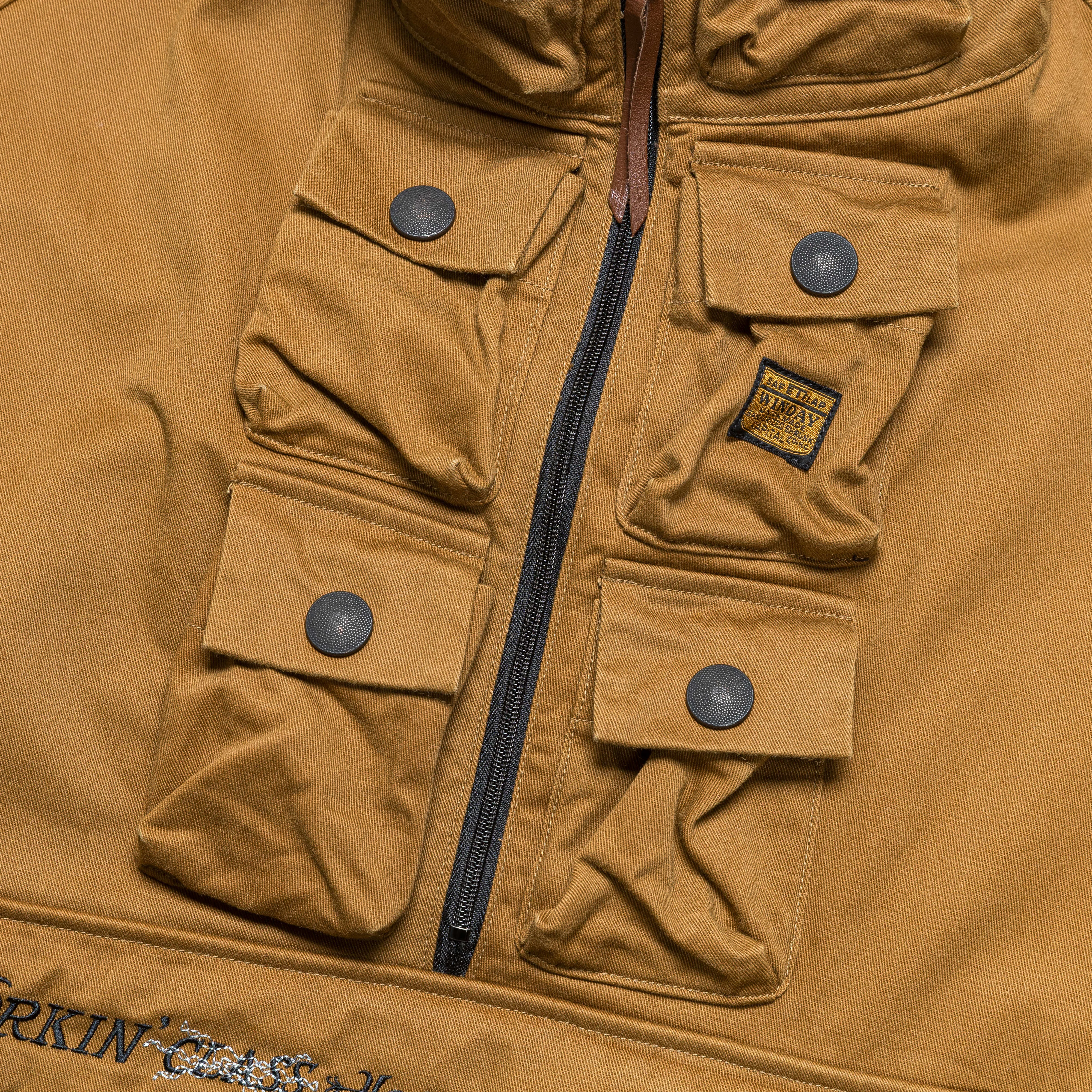 Chino NICKLE 6 Anorak(WORKING Embroidery) - Camel/Navy