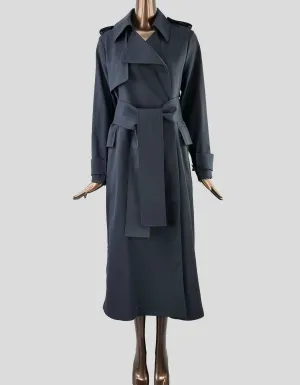 COS Blue Trenchcoat with Tie - 4 US