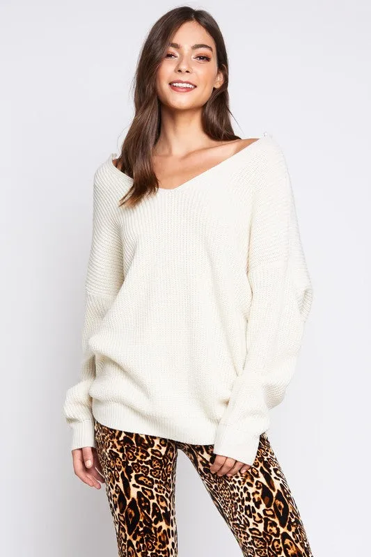 COZY UP TWIST BACK SWEATER