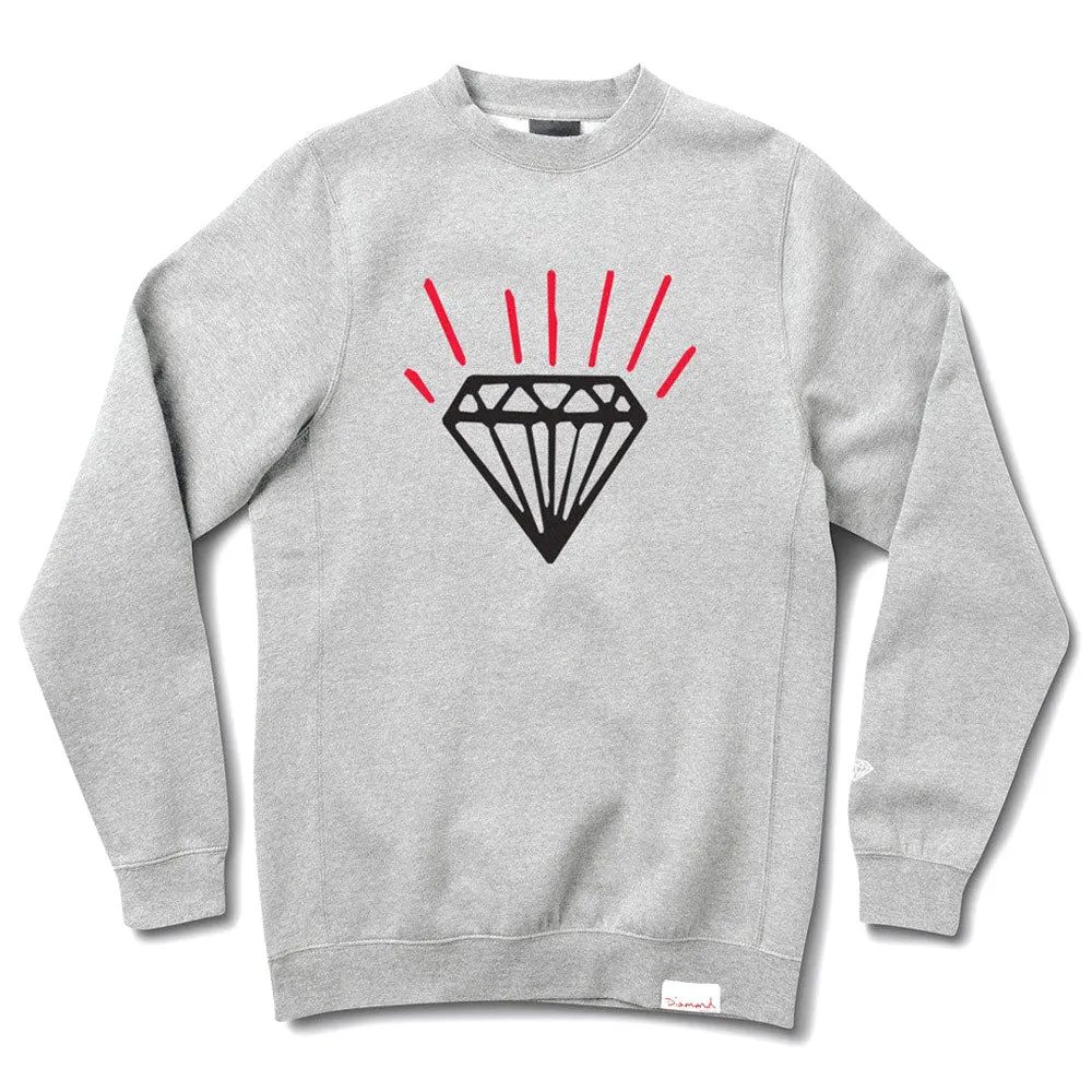 Diamond Supply Co Gem Crewneck Heather Grey