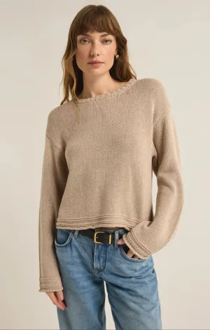 Emerson Cropped Sweater (Oatmeal)