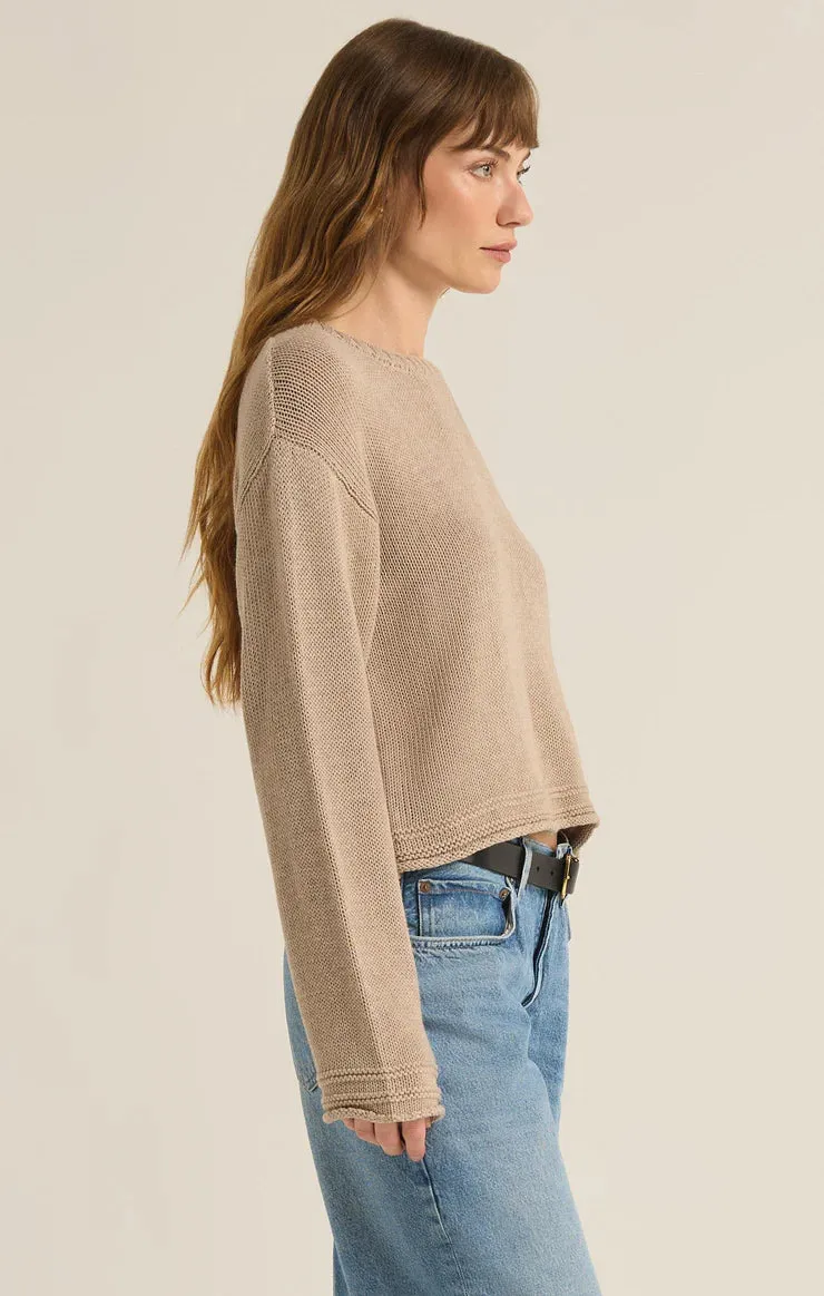 Emerson Cropped Sweater (Oatmeal)