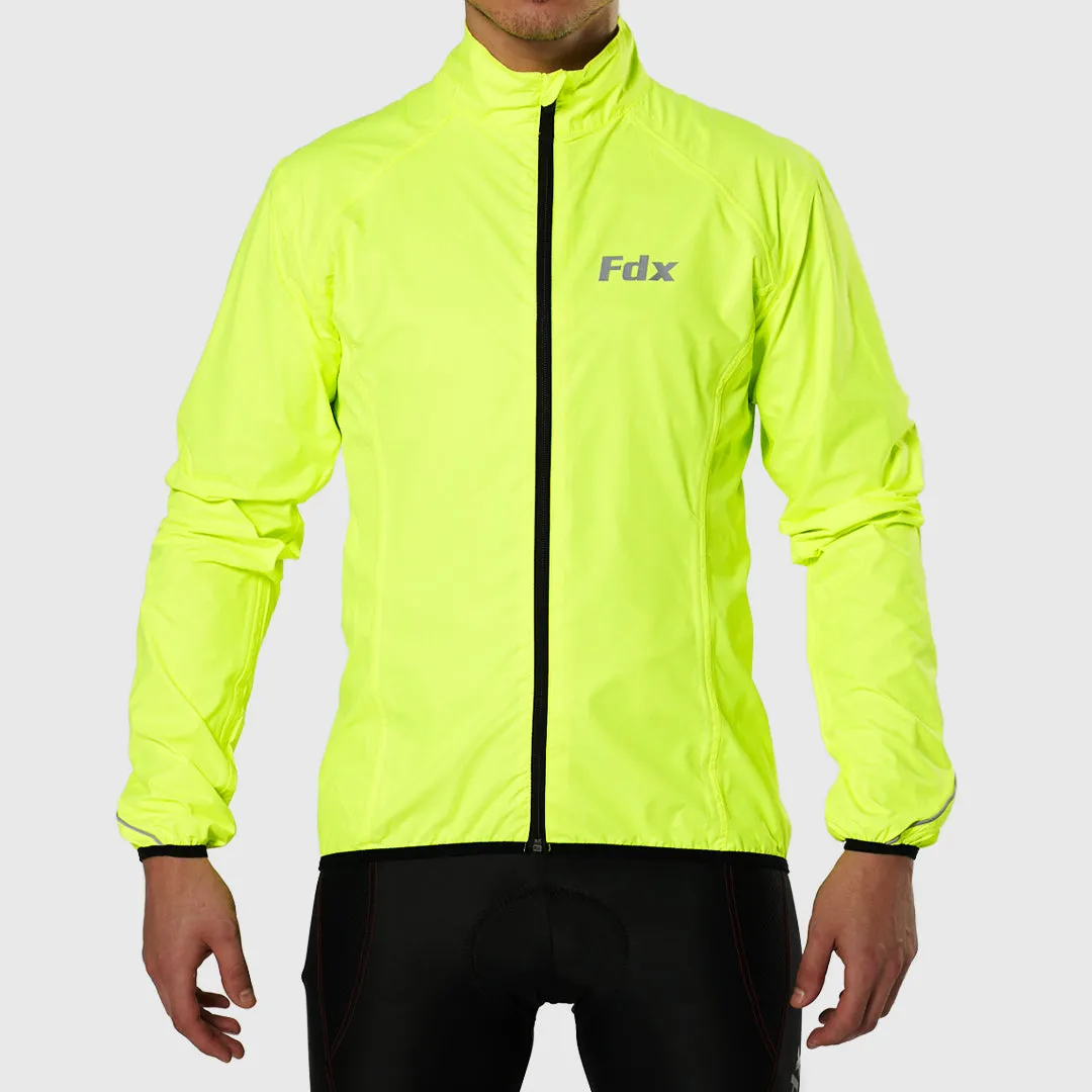 Fdx J20 Yellow Windproof & Waterproof Men's & Boy's Cycling Jacket