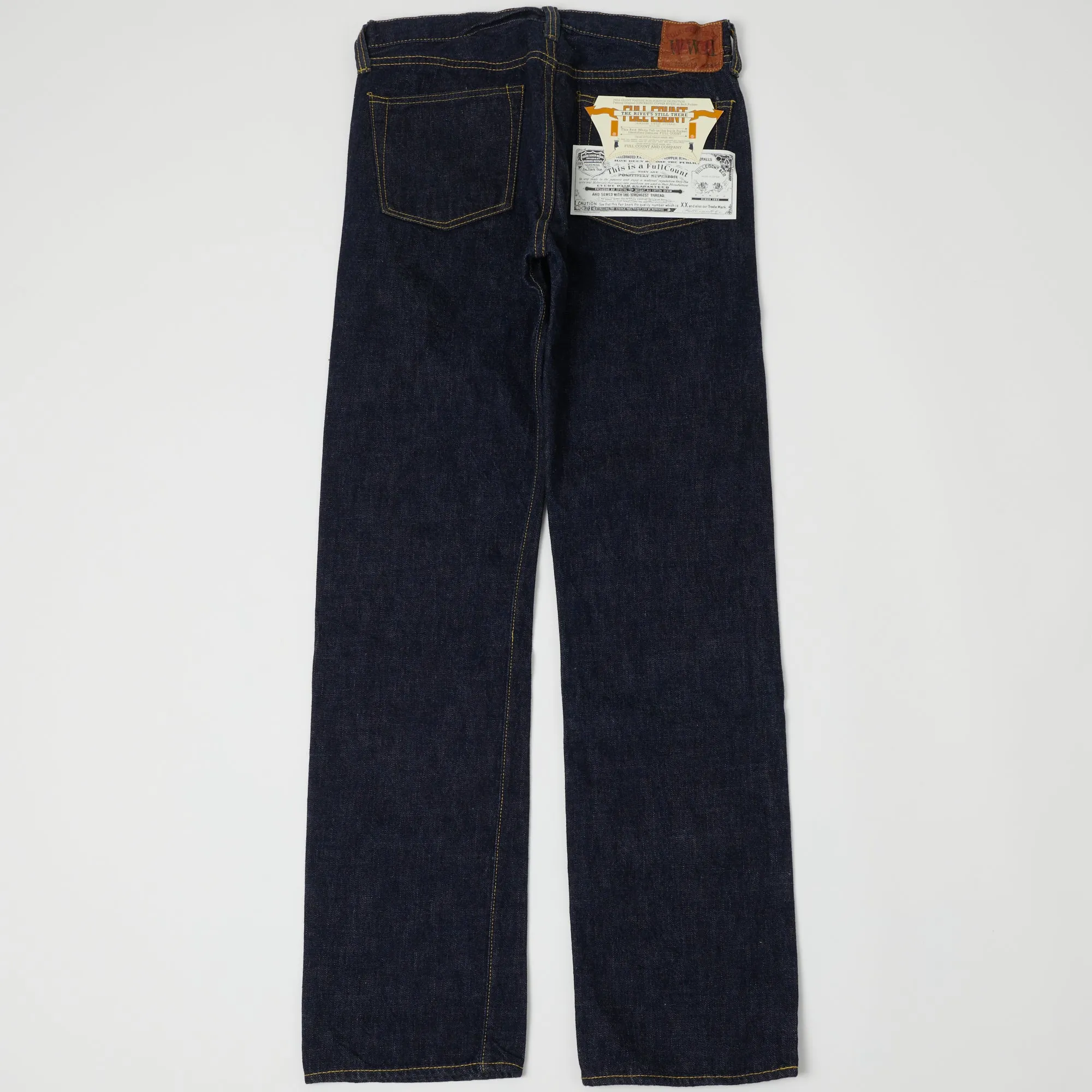 Full Count 1100-19W WWII 13.7oz Regular Straight Jean - One Wash