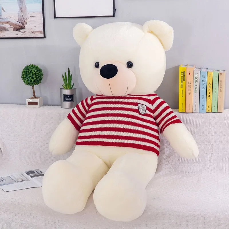 Giant Teddy Bear with Knitted Sweater Plush Toy