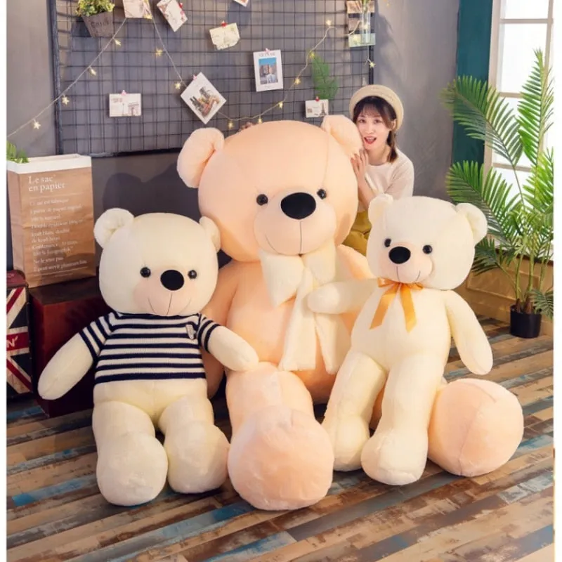 Giant Teddy Bear with Knitted Sweater Plush Toy