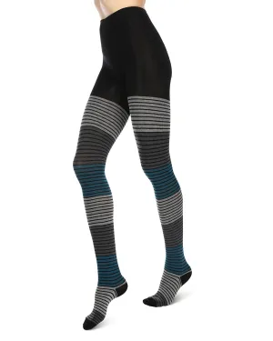 Gradient Stripes Sweater Tights