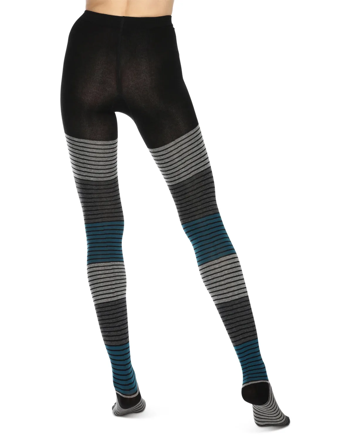 Gradient Stripes Sweater Tights