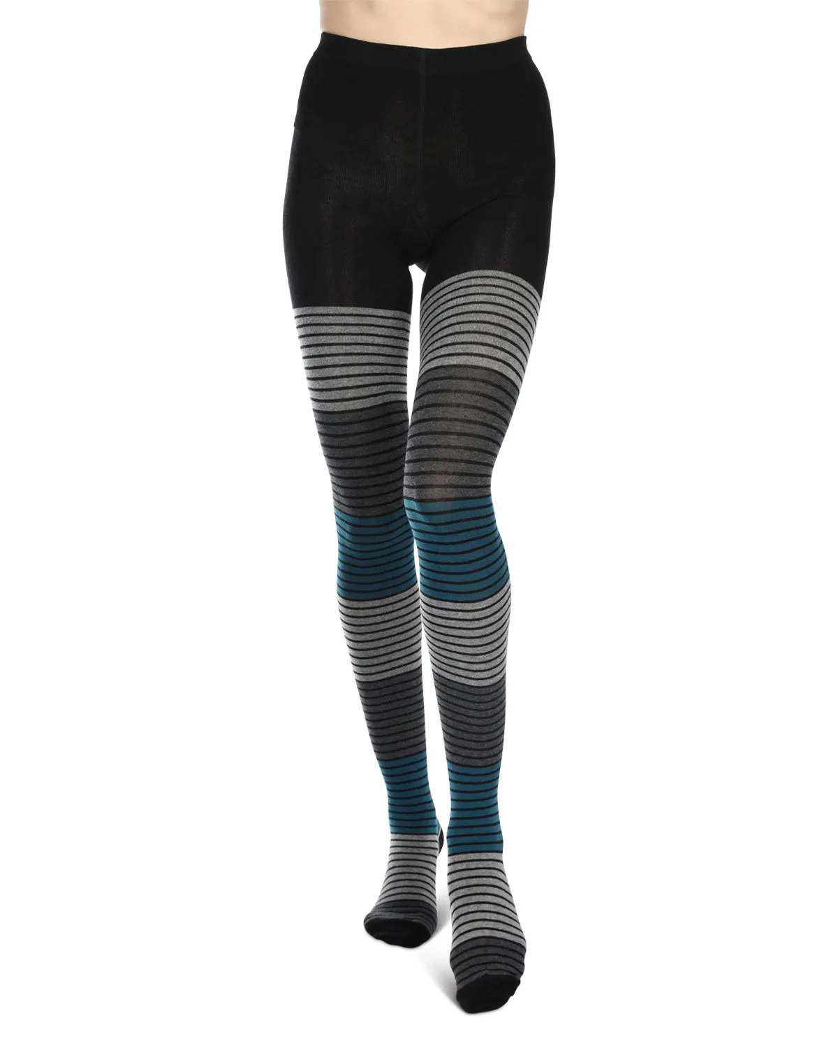 Gradient Stripes Sweater Tights