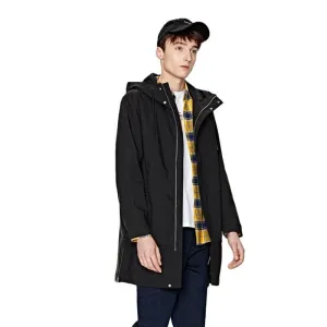 Hooded Mid-length Woven Trench