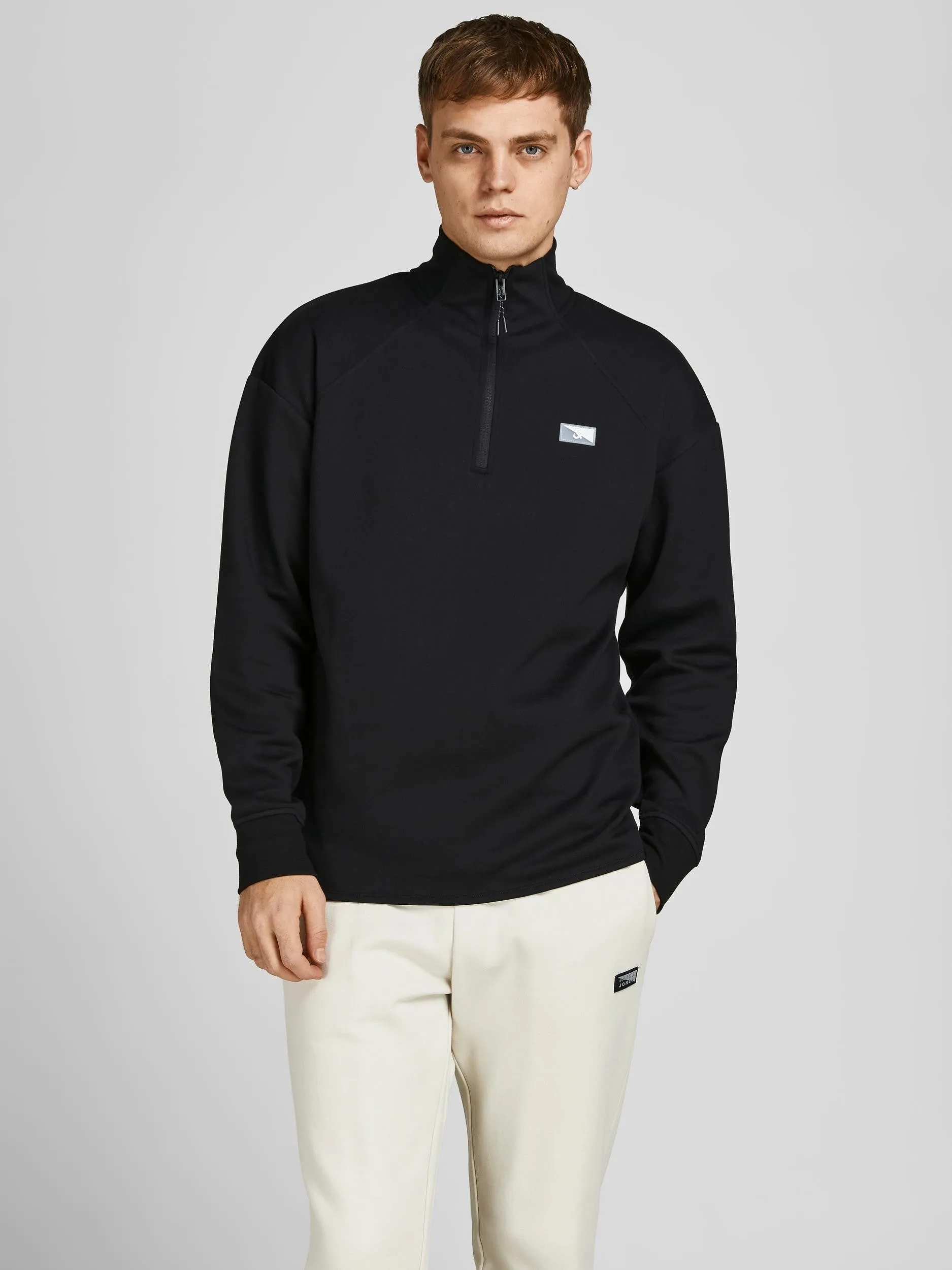 Jack & Jones JCOAIR Half-Zip Sweatshirt -BLACK