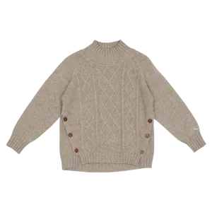 Jos Merino Wool Sweater | Taupe Melange