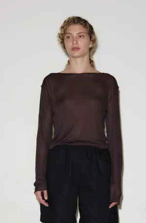 Knit Long Sleeve - Mahogany