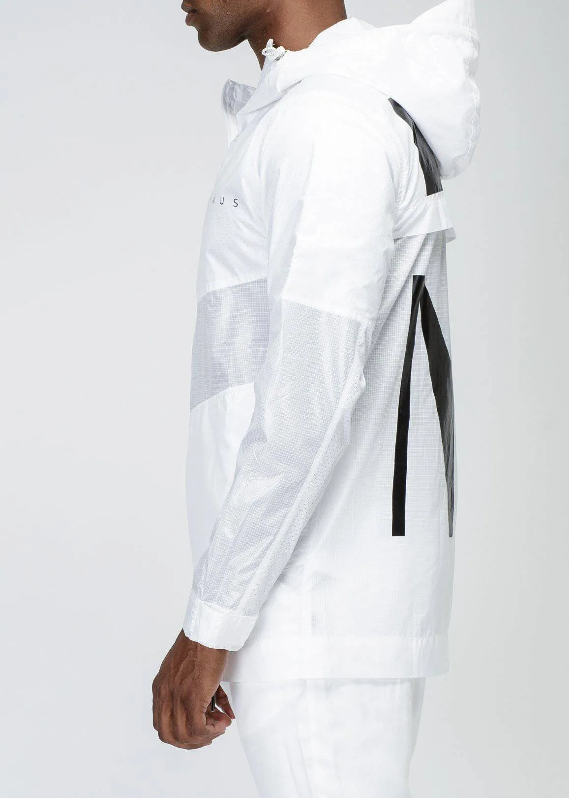 Konus Men's Hooded Windbreaker in White