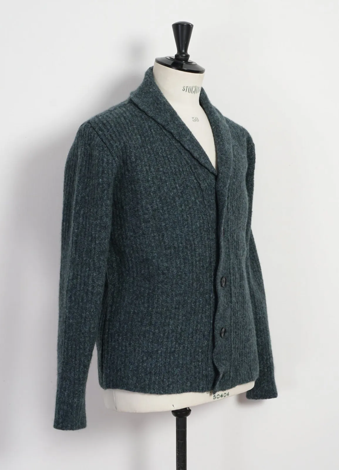 LARSEN | Shawl Collar Cardigan | Petrolium