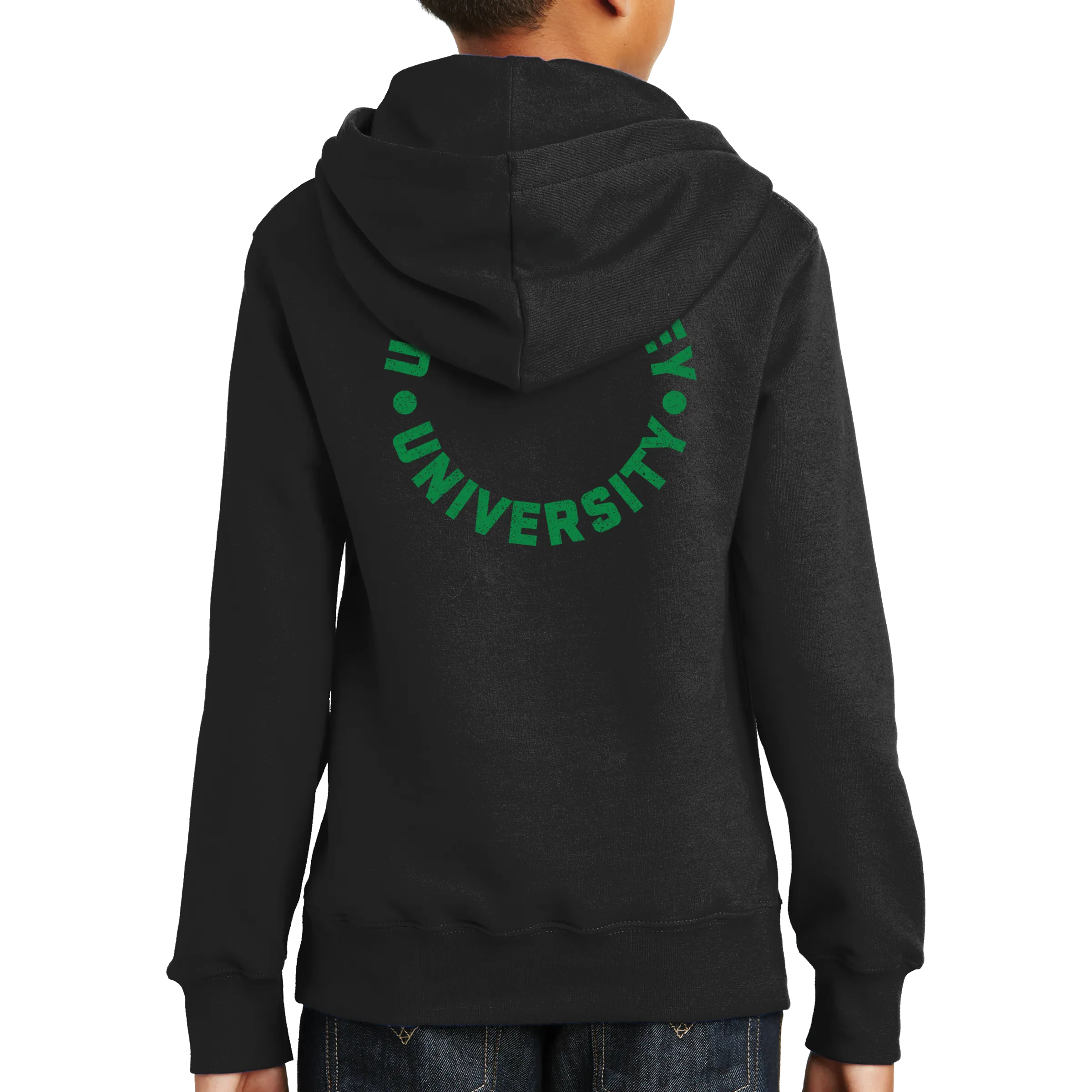 Port & Company Youth Fan Favorite Fleece Pullover Hooded Sweatshirt- UVU Distressed