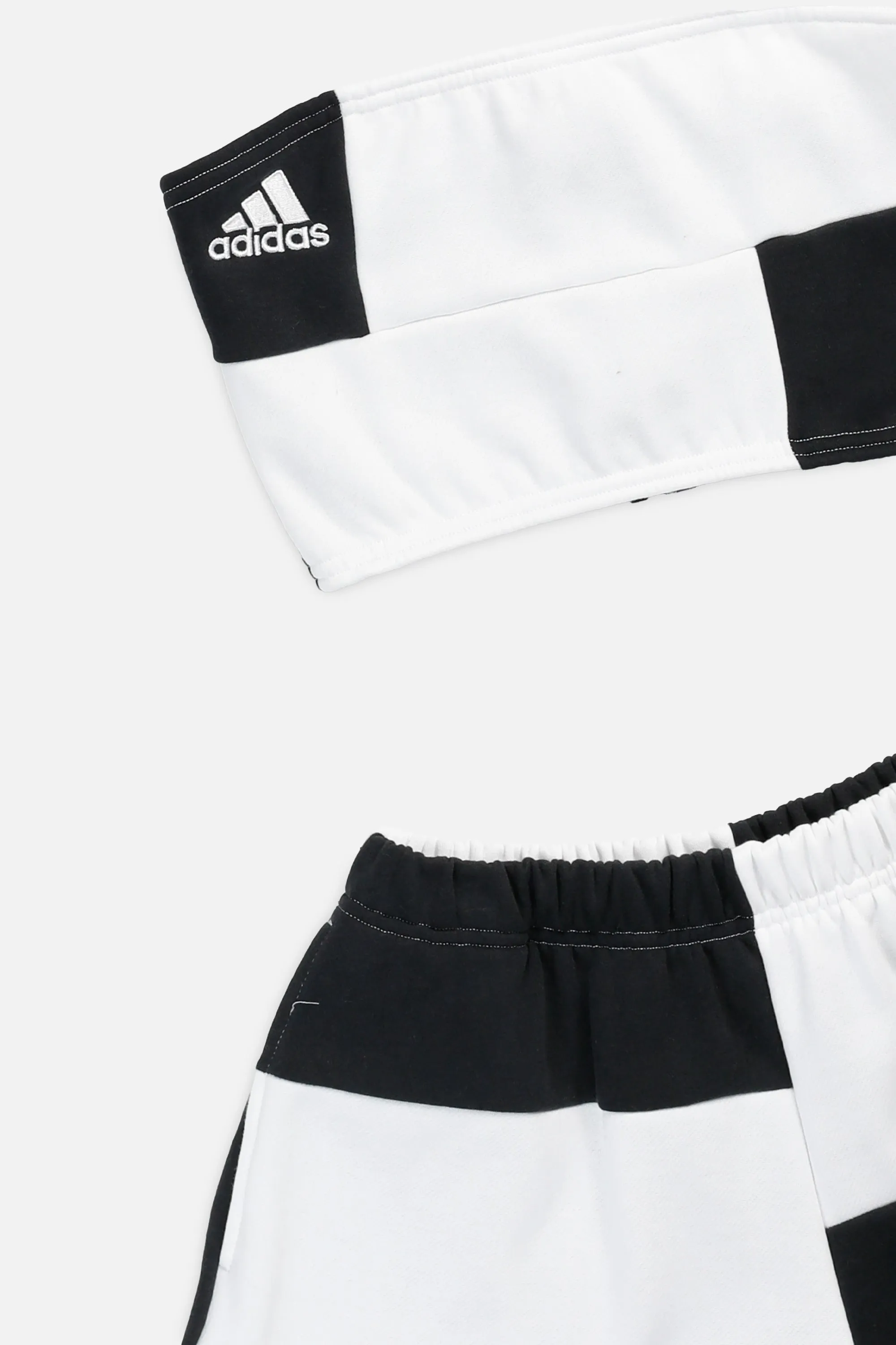 Rework Adidas Patchwork Sweatshorts Set - S