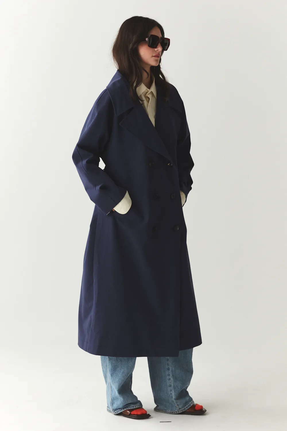 ROOMY TRENCH SS'24 NAVY