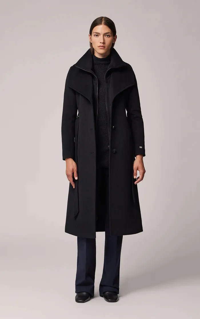 SOIA&KYO ILANA - Slim-Fit Classic Wool Coat With Bib Collar