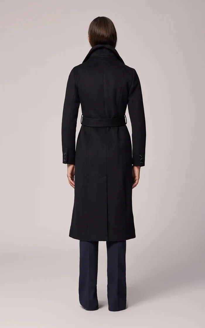 SOIA&KYO ILANA - Slim-Fit Classic Wool Coat With Bib Collar