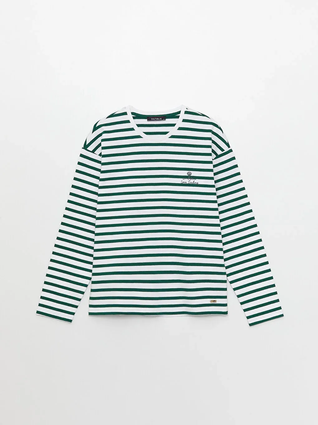 SOUTHBLUE Crew Neck Striped Long Sleeve Women's - Defacto