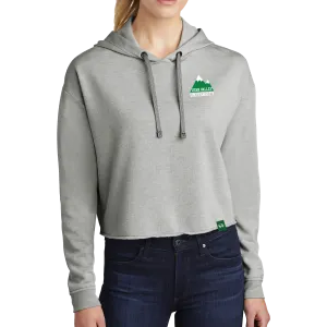 Sport-Tek Ladies PosiCharge Tri-Blend Wicking Fleece Crop Hooded Pullover - Mountain